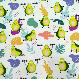 Трикотаж Кулирка Авокадо ЗОЖ